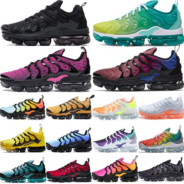 

eur 36-46 tn plus running shoes for men women black electric green metallic gold triple white black ash blue man sports sneakers trainers 40