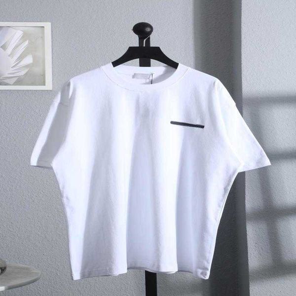 

designer t shirt high edition english letter seal 1917 loose fit spring/summer couple sleeve t-shirt, White;black