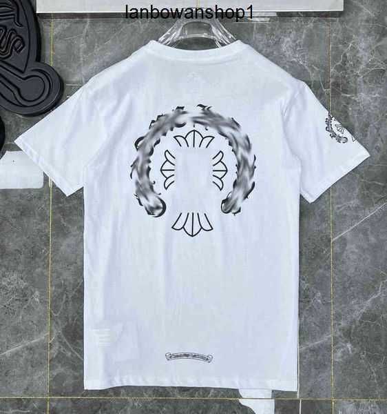 

summer luxury heart mens t shirts fashion ch brand men sanskrit letter t-shirt horseshoe cross designer tshirts man hip hop chromes sweateri, White;black