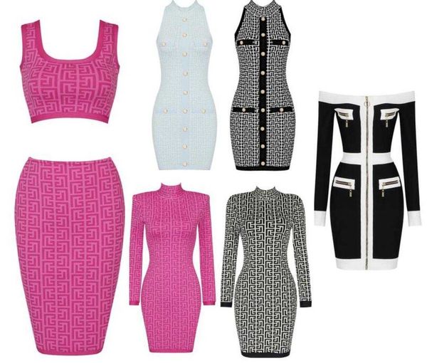 

neck ff fendyity women dresses fashion dress slim skirt set with gold tone buttons skirts ohoulder design geometric pattern spring summer ou, White