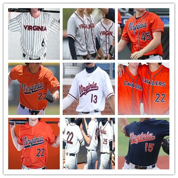 

ncaa virginia college baseball jersey anthony stephan brian edgington jack o'connor nick parker kyle teel griff o'ferrall ethan o&, Black