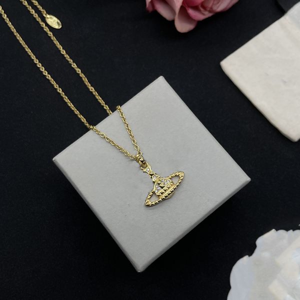 

designer brand pendant necklaces luxury women fashion jewelry saturn chokers metal pearl chain necklace cjeweler woman dsswwe, Silver