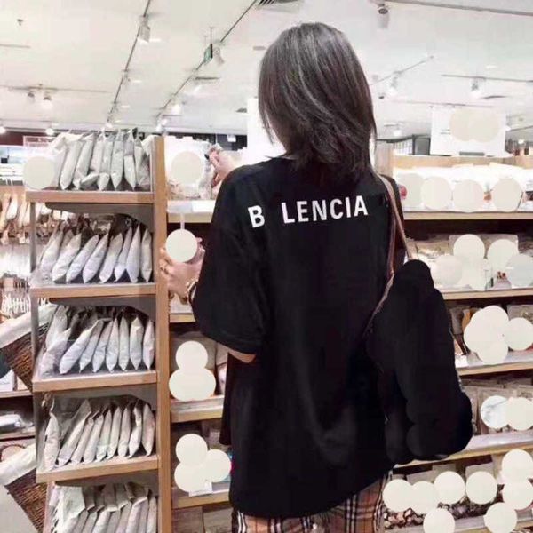 

designer's new men's women's short sleeved sportswear set shirt high edition summer new luxury trend front back letter print, White