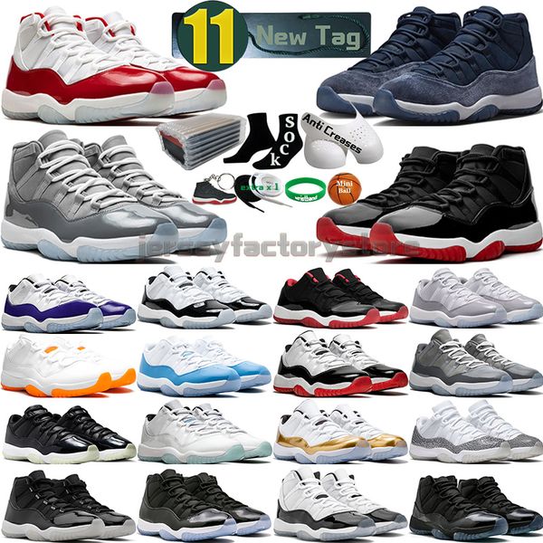 

11 basketball shoes men women low 11s cherry cool grey cement concord bred unc gamma blue midnight navy space jam 72-10 25th anniversary men