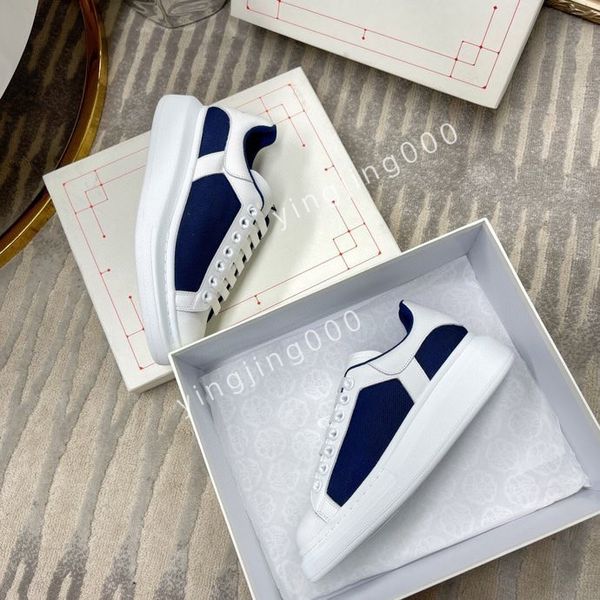 

2023new brand womens flat sneakers low women casual trainers walking designer woman shoe leather lace up men fashion platform, Black