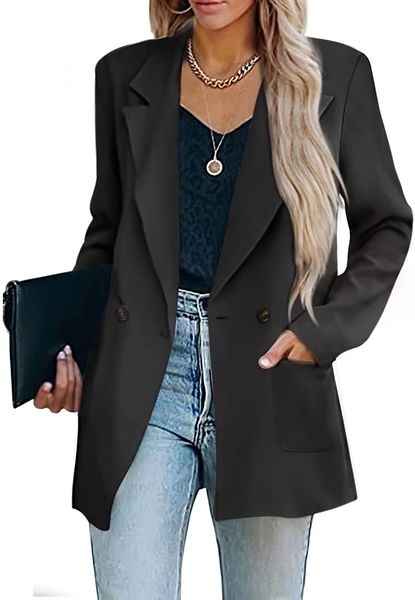 

womens casual blazers oversized open front cardigan long sleeve work office blazer jackets -xxl, Red;black