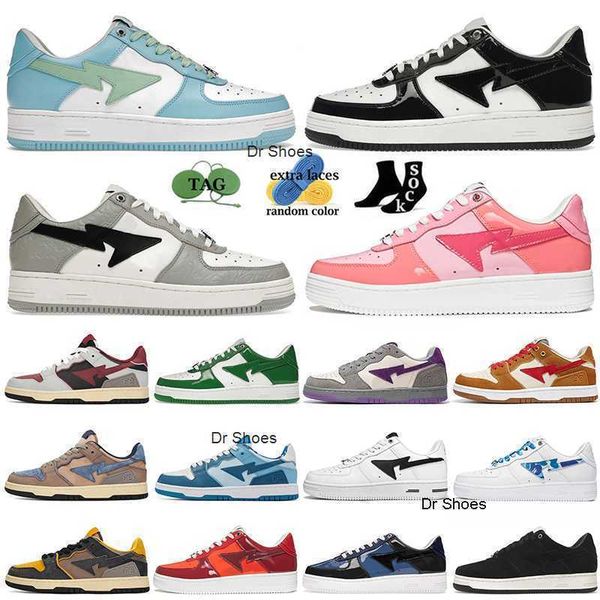 

2022 bapestas baped men women casual shoes sneaker bapesta fashion sk8 sta camo black white green red orange camouflage trainers sports