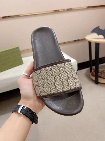 

canvas slide sandal designer mens summer slippers beach flat platform ladies sandali bathroom home shoes flip flops striped causal slipper s, Black