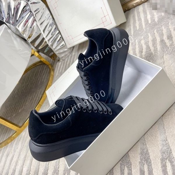 

new mens flat sneakers low mens casual trainers walking designer woman shoe leather lace up men fashion platform2023, Black