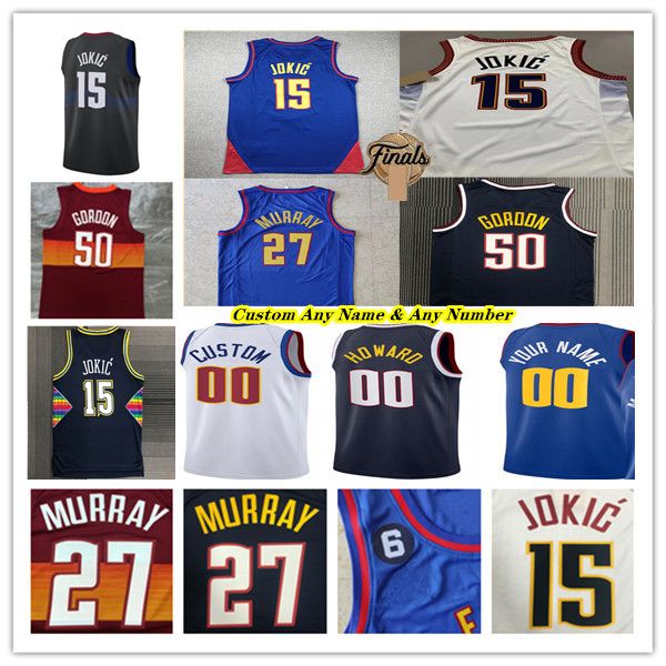

Printed Nikola Jokic Jamal Murray City Edition Basketball Jersey Aaron Gordon Michael Porter Jr. Caldwell-Pope Carmelo Anthony Allen Iverson Mutombo Reggie Jackson, Men white