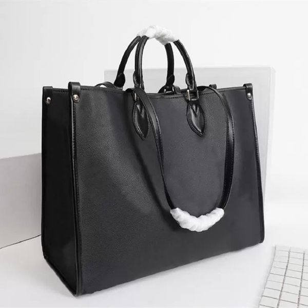 

onthego totes bag luxury designer 43cm gm size embossed leather handbags messenger shopping bags shoulder totes purse