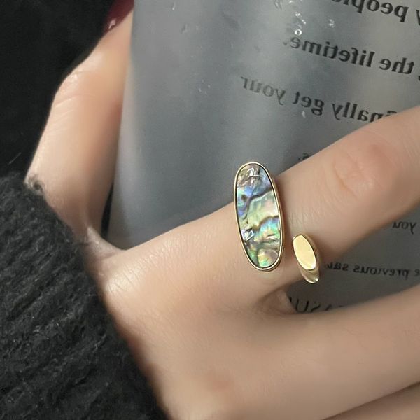 

class rings natural abalone shell ring geometric jewelry restoring ancient ways stud rings friendship rings couple rings for women arenaceou, Silver