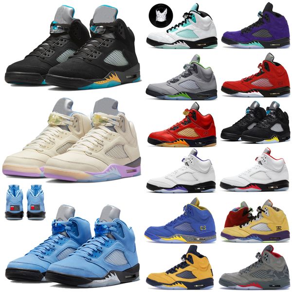 

jumpman 5 basketball shoes men aqua unc 5s green bean dark concord racer blue raging bull red suede jade horizon sail what the easter mens t