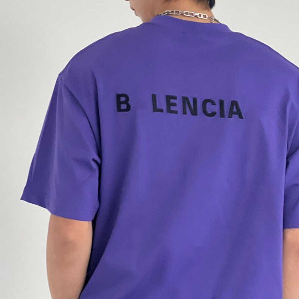 

designer t shirt shirt differentiate market high edition front back embroidered sleeve t-shirt loose casual top, White;black