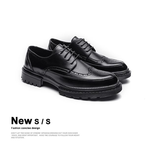 

men classic casual shoes authentic cowhide metal buckle leather letter flat shoe mules princetown boys trample lazy dress loafers large shoe, Black