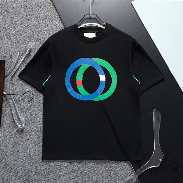 

2023 summer men's designer t shirt suit casual men and women's t-shirt plaid printed short sleeve shirts selling high-end men hip-, White;black
