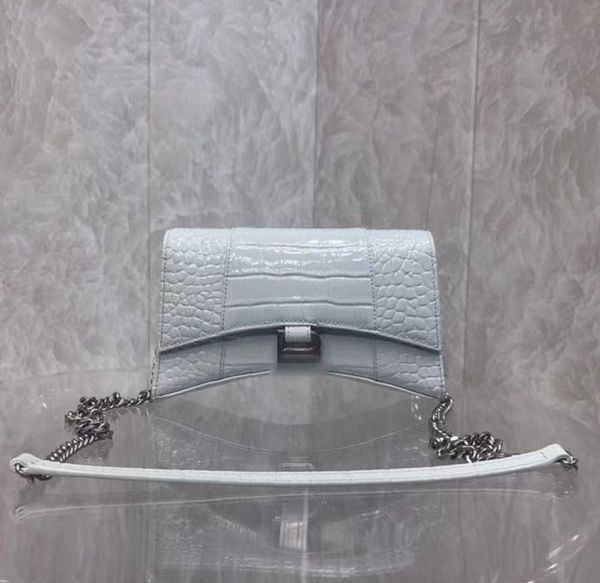 

shoulder bags hourglass bag handbag designer ladie shiny crocodile embossed chain crossbody bag fashion leather half moon appearance 2022
