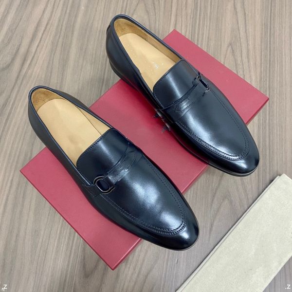 

f4/13model new 2023 italian mens leather shoes big size luxurious mens designer dress shoes men office loafers man casual wedding shoes, Black