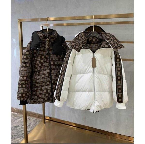 

casual ff fendyity jacket jackets mens fashion with women winter reversible letters parkas down coat windbreaker warm zipper thick outwear c, Black;brown