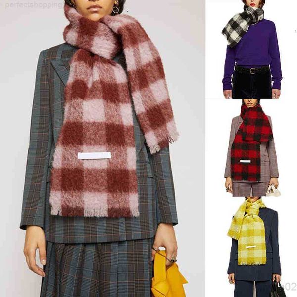 

elegant woman scarf ac muffler luxury hijab winter shawl fashion long tassel street cashmere warm plaidreio, Blue;gray
