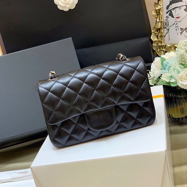 

10A Mirror quality Designer Flap Bag A69900 20CM luxury Lambskin Cross Body Bags Mini Mouth Cover Bag With Box C006