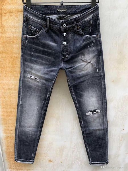 

d2 phantom turtle classic fashion man jeans hip hop rock moto mens casual design ripped jeans distressed skinny denim biker jeans 6 rr zpp, Blue