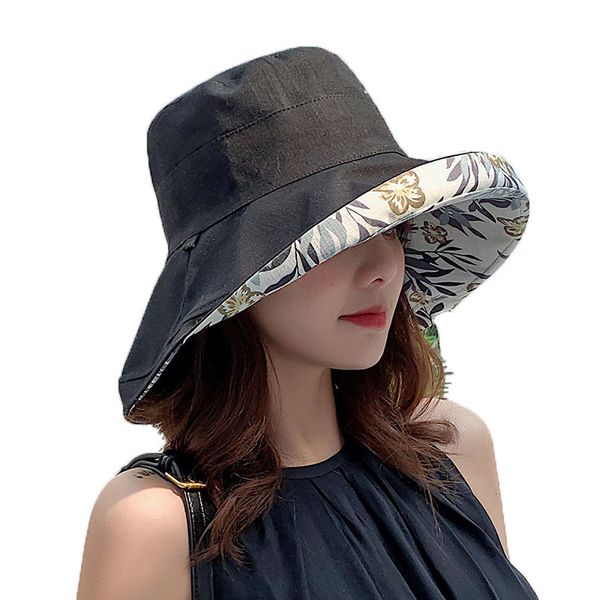 

wide brim hats bucket hats women's hat bucket hat panamanian women four seasons fisherman hat big brim hat double-sided fisherman hat s, Blue;gray