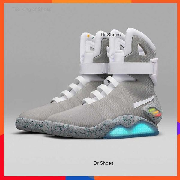 

back to the future automatic laces air mag sneakers marty mcfly's led shoes back to the future glow in dark gray mcflysback to the futu, Black