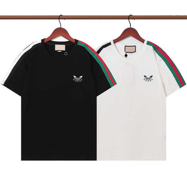 

luxury designer's new men's and women's short sleeved sportswear set men ees embroidery casual wrinkle resistant white black