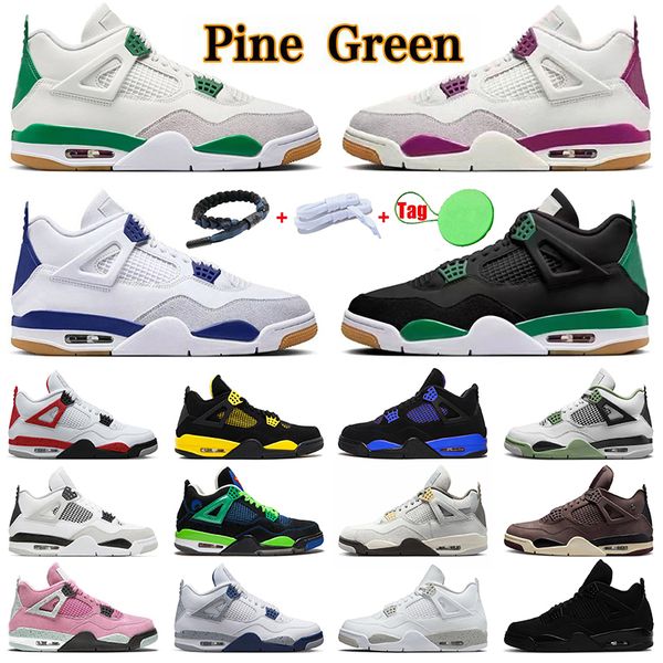 

4s basketball shoes pine green military black navy 4 men red thunder pn dust sail black cat white oreo pure money infrared cool grey women m