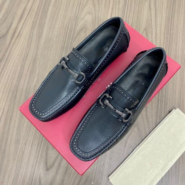

f7/11model luxurious men loafers exquisite leather shoes for man business designer dress shoes elegant shoes fashion men's flats, Black