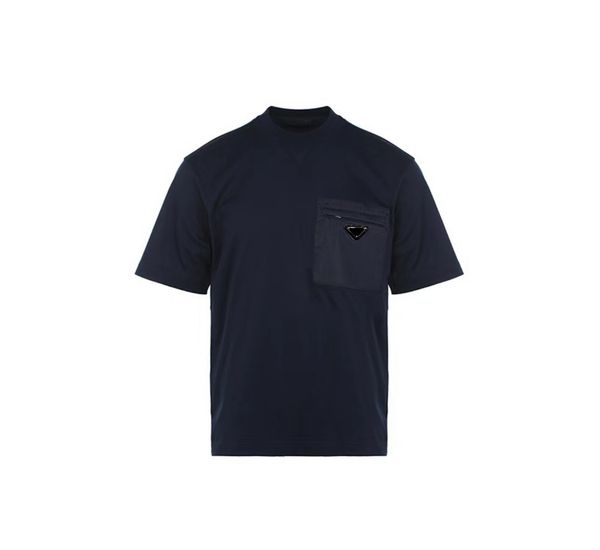 

embroidery triangle luxury brand fashion men's t-shirts mens polo short sleeve breathable tees letter pattern print men women summer t, White;black