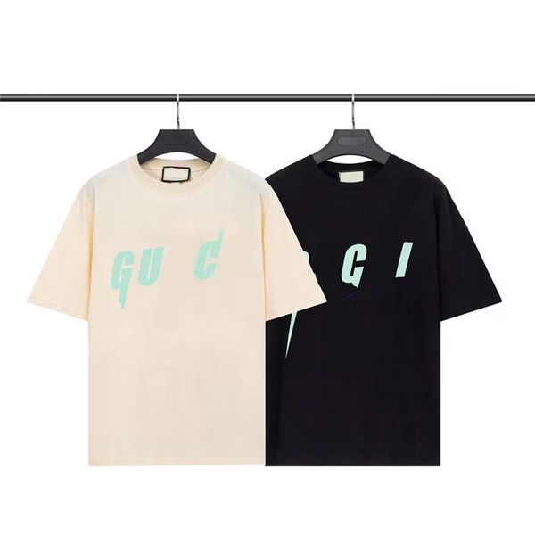 

mens designer t shirt t shirts men designer shirts casual short sleeve scoop neck cotton clothes white fashion letter printed designer tshir, White;black