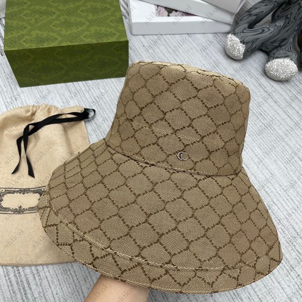 

fashion bucket hats designer womens wide brim hat classic double letter embroidery tier beach hat brand street trendy baseball cap, Blue;gray