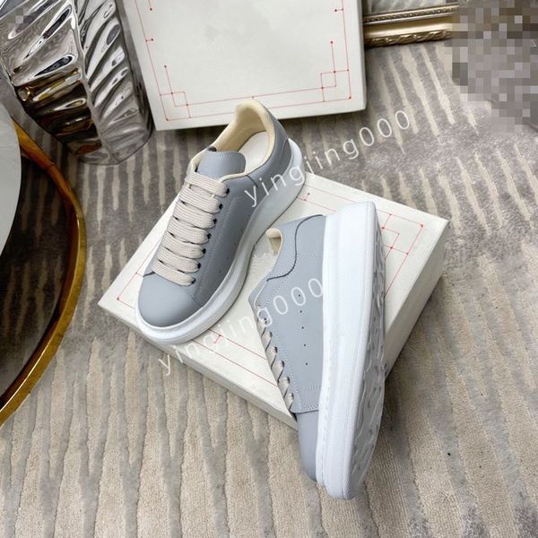 

brand women sneakers low womens casual trainers walking designer woman shoe leather lace up men fashion platform2023, Black