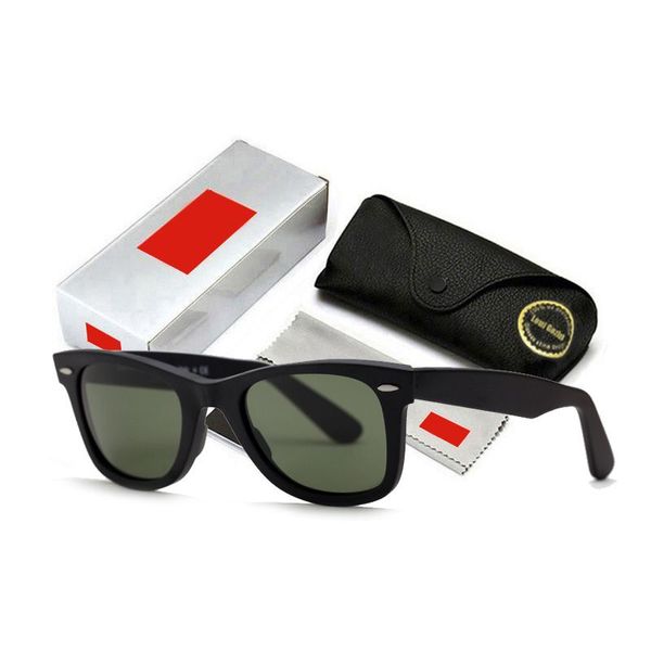 

fashion men women 54mm 52mm traveler style wayfarer sunglasses vintage raybrand design sun glasses oculos de sol with box raies ban fh894v, White;black
