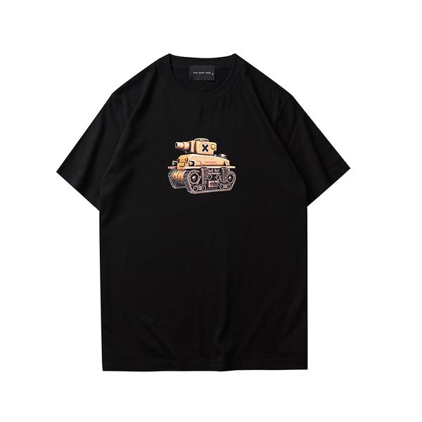 

23ss summer men cotton tee tank print t shirt vintage fashion streetwear casual tshirt kn188, Black;brown