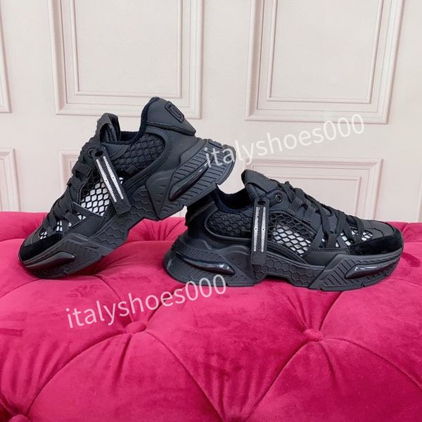 

new men designer fashion sneakers platform sole shoes womens casual shoes brand designer golden classic white style2023, Black