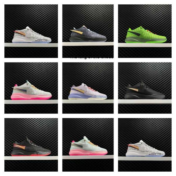 

2023 ogshoes lebrons 20 xx time machine running barely green men multi-color medium soft pink low sport fitness sneakers