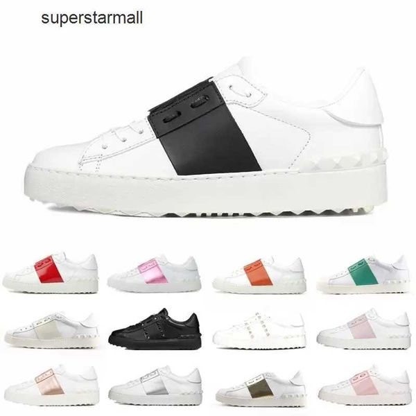 

new men womem dress shoes pink white black red fashion mens women breathable leather shoes open low sports sne valentinoe''valenti