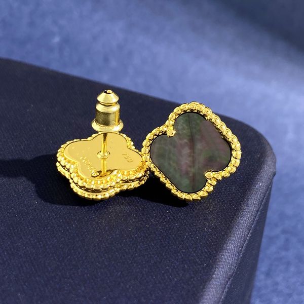 

luxury brand clover stud earrings earring designer trends van stud woman fashion ear clip jewelry women cjeweler orecchini uieerrt54erer, Golden;silver