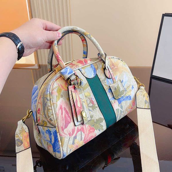 

new style women bag genuine leather bags fashion colored flowers handbag tote bag classic shoulder crossbody package evening bags handbags d