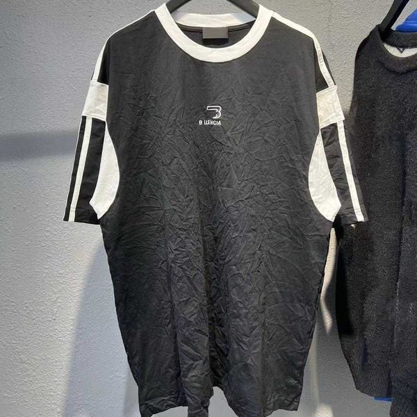 

luxury designer women t shirt shirt high edition differentiation market small label embroidery pure panel sleeve loose tee, White;black