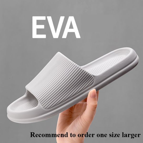 

slippers fashion men's ladies sandals couples nonslip wearresistant eva thick sole comfortable home bathroom bathing flip flop 230410, Black