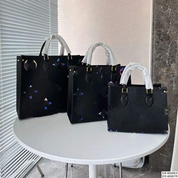 

Ladies High Quality Designer Bag Luxury onthego Tote Bags Pure Color Letter Shopping Bag Internal Interval Large Capacity Shoulder Bags 3 Size Options A0243, C11