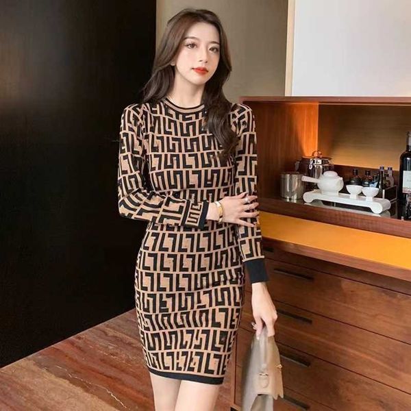 

womens designer t shirt shirt fall style celebrity versatile classic plaid slim fit long sleeve knitted dress women, Black;gray