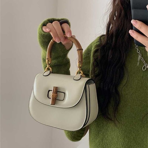 

bamboo saddless bag small women's 2023 new fashion hand single shoulder bag messenger