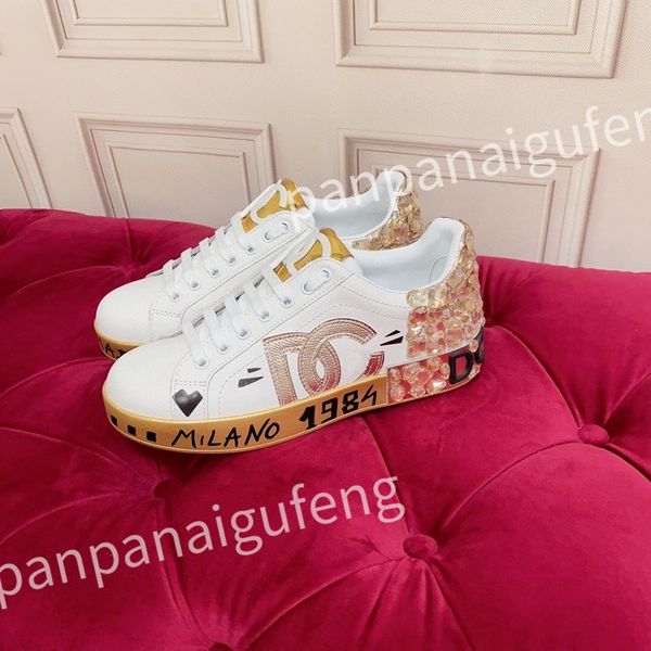 

2023 designer casual white shoes sneakers casual shoes sneakers women's flats platform shoe white black women lace up men size35-45 fd2