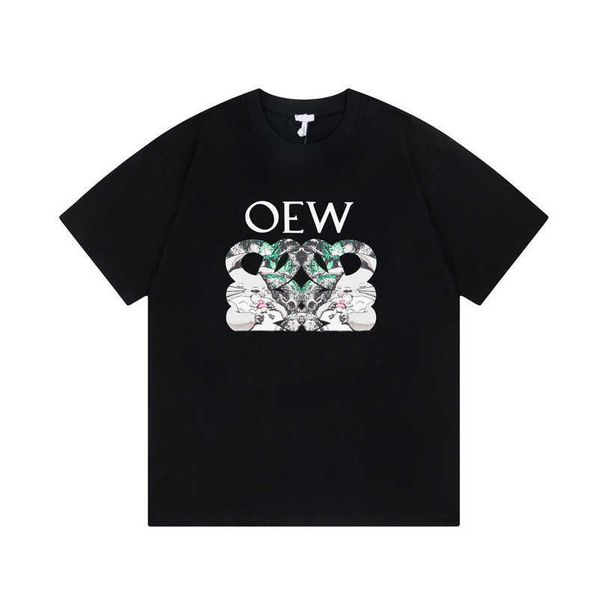 

2023 new designer womens t shirt high-end shirt high version product luojia dragon cat versatile for men women couple leisure, White;black