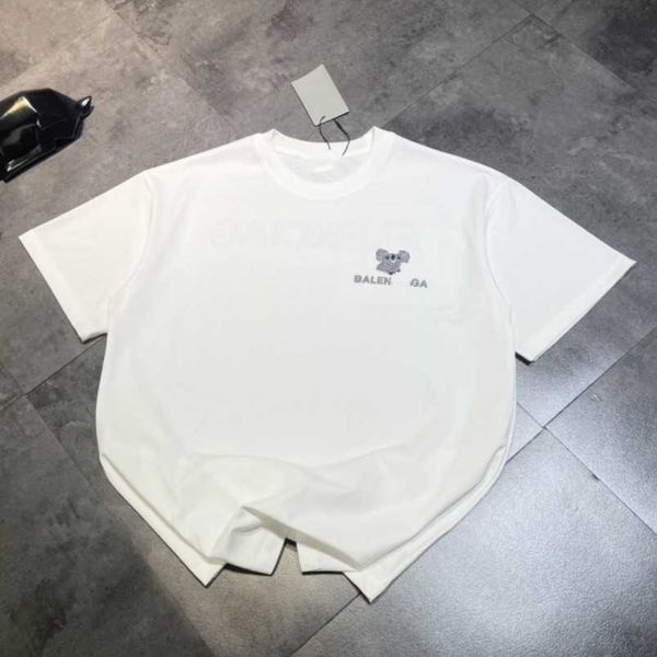

womens designer t shirt 2023 summer high edition li loose simple letter couple round neck sleeve t-shirt, White